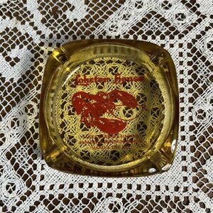 MCM Lobster House amber glass ashtray